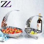 Fruit Bowl Manufacturer - Handmade Brass Antique Half Moon with Stand