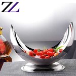 Fruit Bowl Manufacturer - Handmade Brass Antique Half Moon with Stand