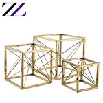 Cake Stand Factory - Black Square Oblong Gold Wedding Event