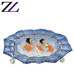 Glass Plates Supplier - Round Purple Eco Plates Kitchen Dinner Set