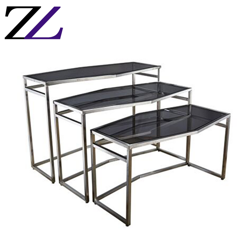 Buffet Catering Table Factory - Tempered Glass Stainless Steel Dessert Table