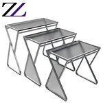 Buffet Catering Table Factory - Tempered Glass Stainless Steel Dessert Table