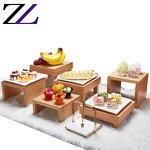 Wooden Buffet Stand Supplier - Beech Wooden Elevation Serving Risers Set