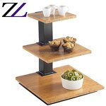 Buffet Display Unit Factory - Square Wooden Waffle Dessert Risers