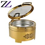 Chafing Dish Supplier - Hydraulic Round Gold 6L Fuel Heating Set