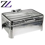 Buffet Warmer Set Supplier - Silver Gold Hammered Induction Banquet