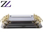 Serving Tray Manufacturer - Oval Gold Handle Bandejas Pastry Plates