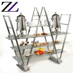 Buffet Display Stand Supplier - Wall Mounted Stainless Steel Mobile Cart
