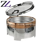 Chafing Dish Manufacturer - 9L Luxury Gold Hammered Buffet Set