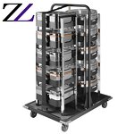 Food Warmer Trolley Manufacturer - Wooden Electric Round Chafing Dish Cart