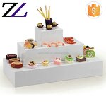 Acrylic Display Stand Factory - Mirror Cube Clear 3 Step Buffet Riser