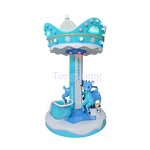 Kiddie Ride Manufacturer - 3 Players Mini Fiber Glass Carousel Ride