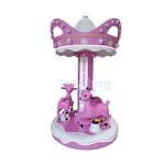 Kiddie Ride Manufacturer - 3 Players Mini Fiber Glass Carousel Ride
