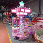 Carousel Ride Manufacturer - Fiberglass 3 Seats Kids Merry Go Round