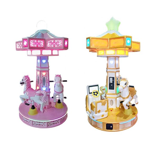 Carousel Ride Manufacturer - Fiberglass 3 Seats Kids Merry Go Round