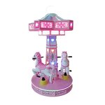 Carousel Ride Manufacturer - Fiberglass 3 Seats Kids Merry Go Round