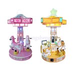 Kiddie Ride Manufacturer - 3 Players Mini Fiber Glass Carousel Ride