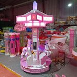 Carousel Ride Manufacturer - Fiberglass 3 Seats Kids Merry Go Round