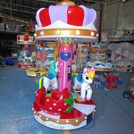 Carousel Ride Manufacturer - Coin Operated 2-3 Player Apple Carousel