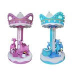 Carousel Ride Manufacturer - Fiberglass 3 Seats Kids Merry Go Round