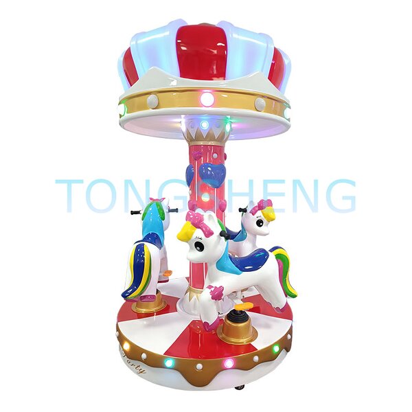 Carousel Ride Manufacturer - Coin Operated 2-3 Player Apple Carousel