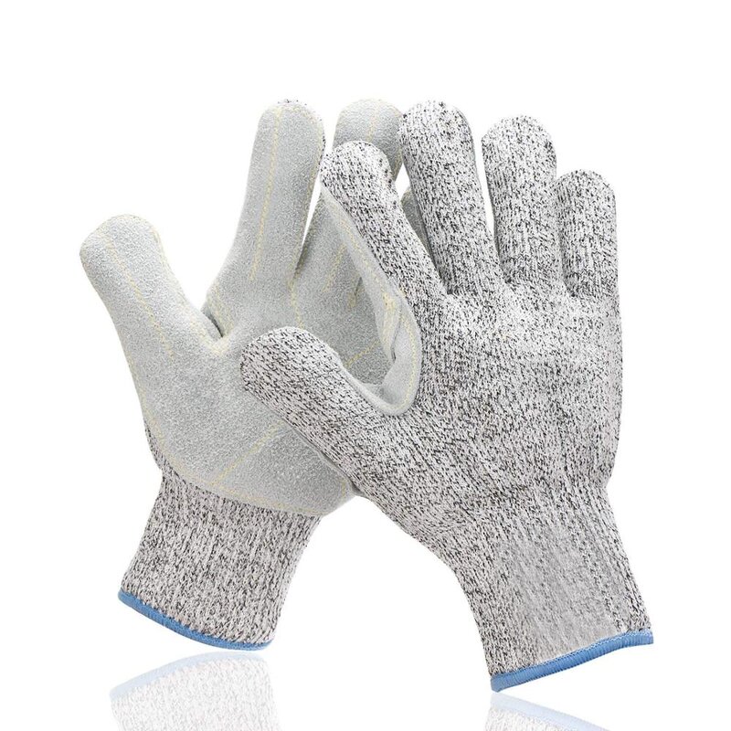 Anti-Cut Gloves Manufacturer - HPPE Lining with Cow Split Leather Palm