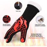 Aramid Fabric Gloves Manufacturer - Extra Long 1472F Silicone Heat Resistant