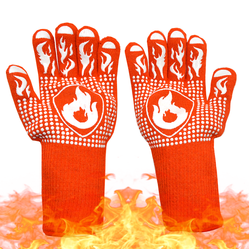BBQ Grill Gloves Manufacturer - Custom Logo Silicone Aramid 1472 F