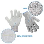 Anti-Cut Gloves Manufacturer - HPPE Lining with Cow Split Leather Palm