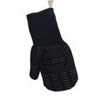Oven Mitts Manufacturer - Black with Soft Quilted Cotton Lining Printed