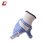 BBQ Gloves Manufacturer - Blue Non-slip Silicone Coated High Temperature