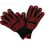 Aramid Oven Mitts Manufacturer - 932F Red Silicone BBQ Grill Gloves