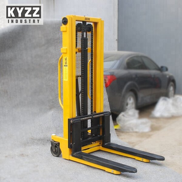 Manual Forklift Manufacturer - Double Fork Hydraulic Pallet Stacker