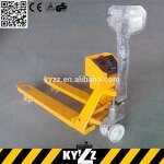 Hand Pallet Truck Manufacturer - KYZZ Alloy Steel 2-5 Ton with Scale