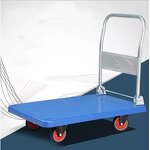 Wheelbarrow Trolley Manufacturer - Four-wheel Thick Flat Portable Trailer