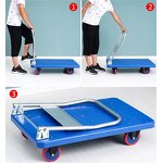 Wheelbarrow Trolley Manufacturer - Four-wheel Thick Flat Portable Trailer