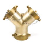 Siamese Connection Valve Manufacturer - 2 Way Y Brass Water Divider