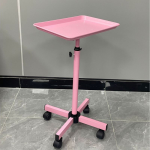 发型师美发工具储存手推车与工具持有人沙龙滚动发色托盘可携式推车在车轮上