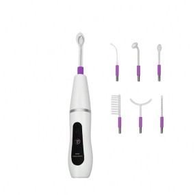 Portable High Frequency Anti-Aging Facial Wand Handheld ABS Beauty Machine LED Indicator for Skin Therapy Purple Wand