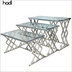 Banquet Buffet Table Manufacturer - Rectangle Tempered Glass Dark Brown