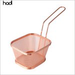 French Fries Basket Manufacturer - Portable Rattan Rose Gold Mini Strainer
