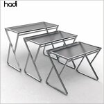 Buffet Table Manufacturer - Wedding Rectangular Black Tempered Glass Top