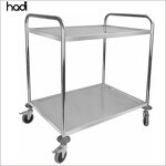 Food Trolley Manufacturer - HADI Commercial 2-Tier Foldable Mobile