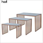 Buffet Table Manufacturer - Wedding Rectangular Black Tempered Glass Top