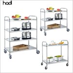 Kitchen Serving Cart Manufacturer - Commercial Stainless Steel Folding Cart