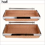 Bread Basket Manufacturer - Wholesale 2 Tier Rattan Wicker Display Stand