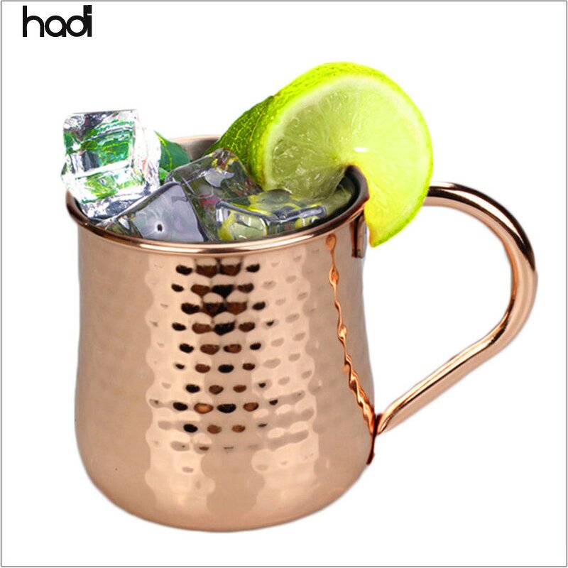 Moscow Mule Mug Manufacturer - Eco-Friendly Rose Gold Hammered Steel