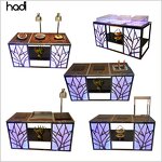 Mobile Buffet Table Manufacturer - High-Duty Induction LED Marble Top