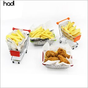 French Fries Basket Manufacturer - Mini Shopping Cart Food Storage Holder