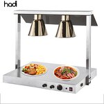 Food Warming Lamp Manufacturer - Hot Sale Gold Double Tanks Heat Lamp